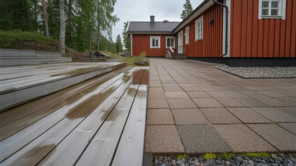 altaner och uppfarter rengjordes grundligt i margretelund kersberga