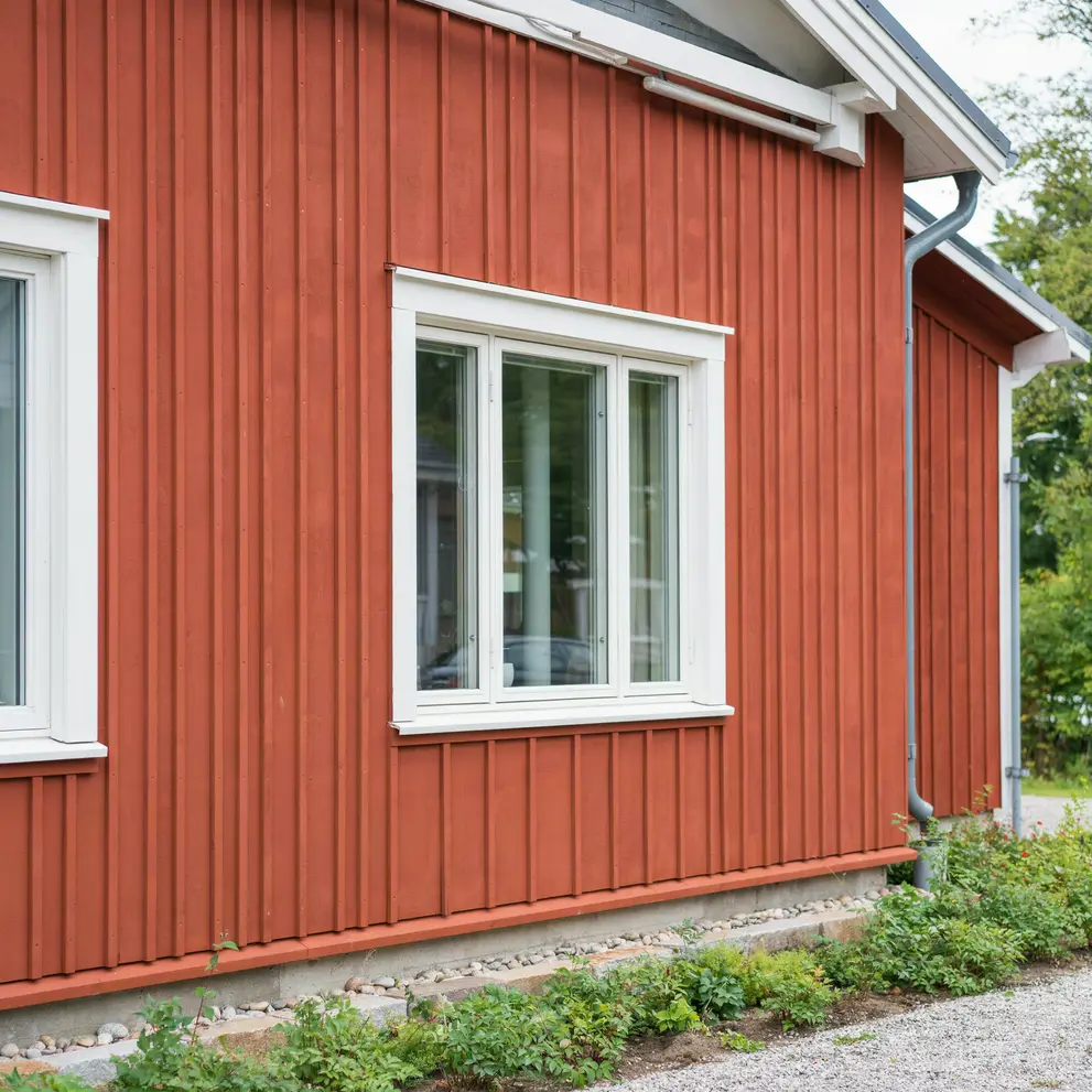 malning av husfasad med slamfarg akersberga stockholm